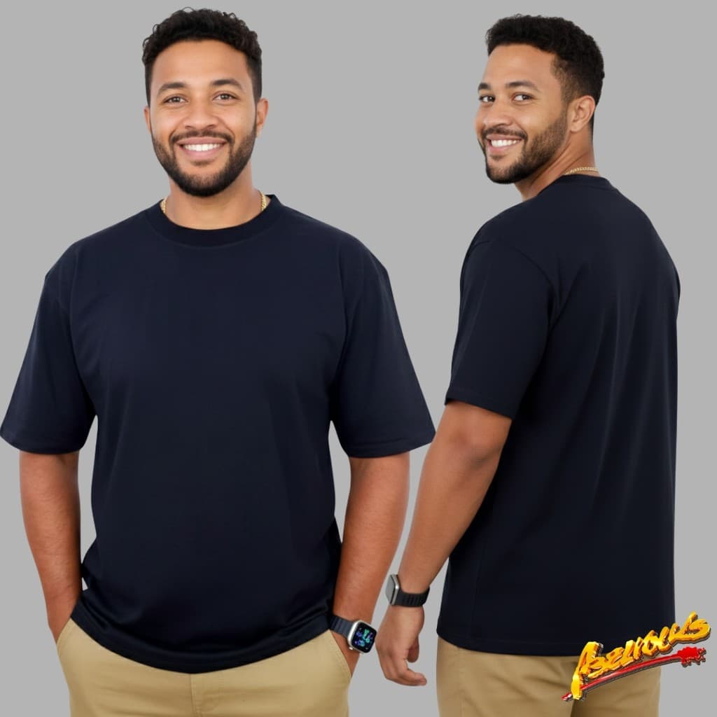 Camiseta Básica Masculina Lisa Camisa Over Size Abelvolks Tecido 100% Algodão Acabamento Premium Ideal Para o Dia a Dia