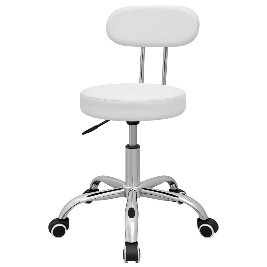 Cadeira Pop Mocho Com Encosto Giratório Massagista Manicure Plus