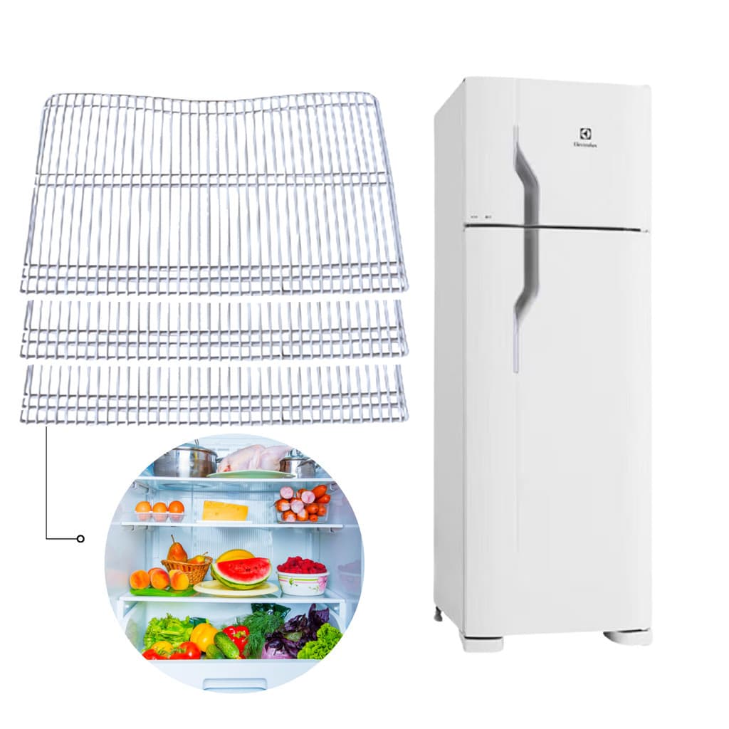 3 Prateleiras Aramadas para Refrigeradores Electrolux - Compatíveis com Modelos DC Eletrolux