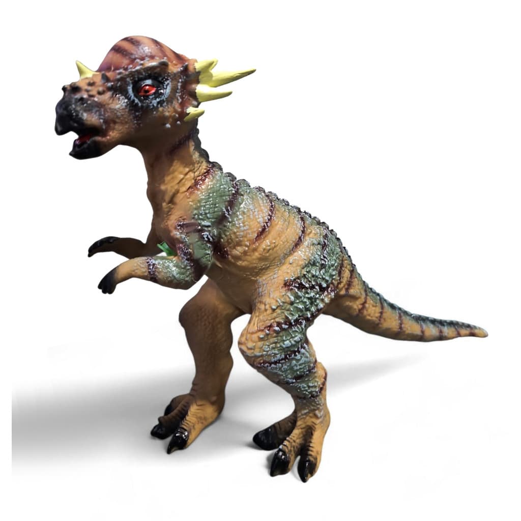 Boneco Vinil Dinossauro Grande Som e Luz Paquicefalossauro