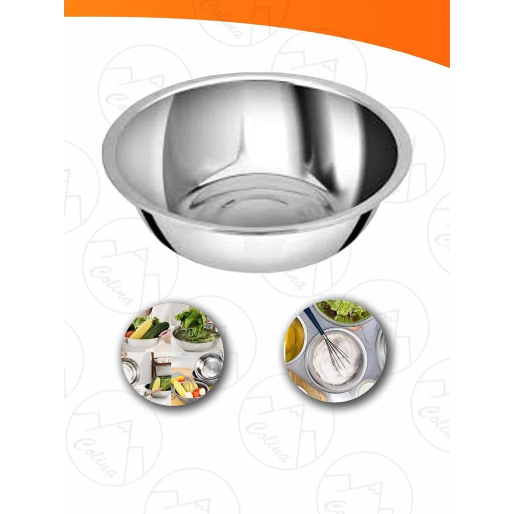 Bacia Tigela Inox Saladeira Cozinha Receita 25 Cm Capacidade Para 2 L