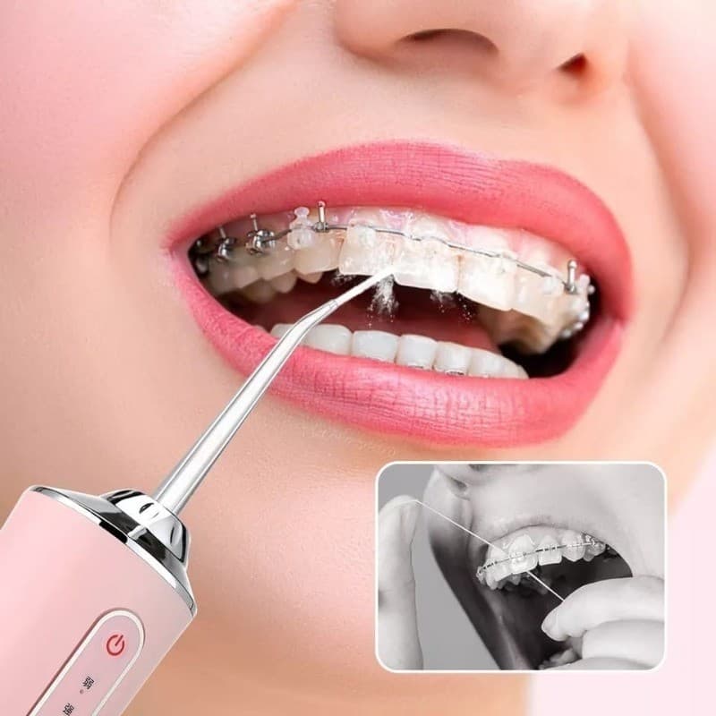 Irrigador Oral 220ml Recarregável - Portátil Higiene Bucal Limpador de Dente