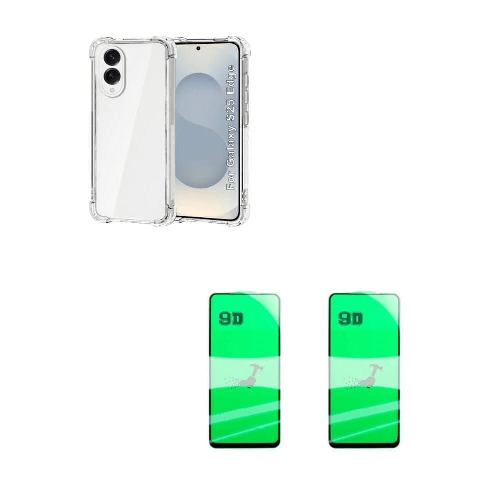 Kit 2UN Película de Cerâmica 9D + Capinha Anti Impacto Galaxy S25 edge