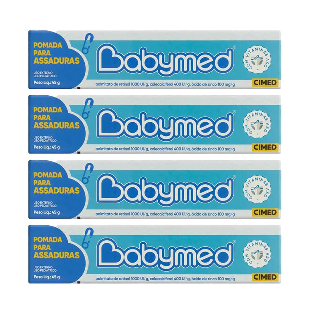 Babymed Azul Pomada Assaduras 100mg Kit 4 - 45g - Cimed