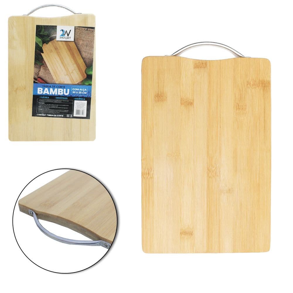 Tabua de Carne de Madeira Para Corte De Carne Artesanais Legumes Churrasco Queijo com Alça 30cm