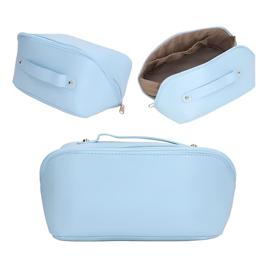 Necessaire Feminina Grande Maquiagem Cosméticos Bolsa Viagem  Desenho do tecido Liso Miran