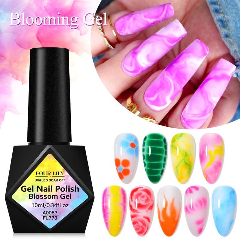Quatro LILY 10ml Blooming Nail Art Gel Soak Off Uv LED Curado Semi Permanente