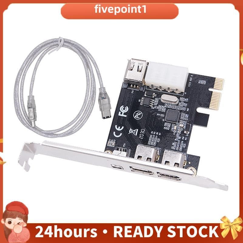 Placa De Captura De Vídeo PCI-E 1X 1394 4 Portas DV HD Firewire 800/400/200/100Mbps Suporta Troca Quente Para Desktop