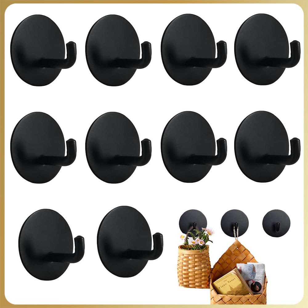 10x Ganchos adesivos de parede Ganchos de aço inoxidável para pendurar chaves/chapéus/casacos,não é necessário furar