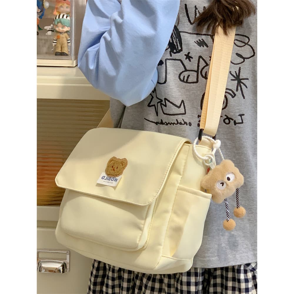 Bolsa mensageiro feminina estudante festa bolsa de grande capacidade 2025 novo estilo júnior estudante do ensino médio m