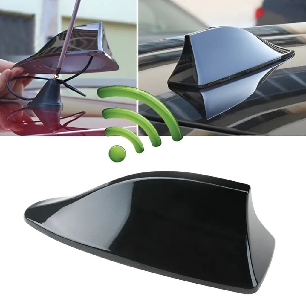 Antena De Barbatana De Tubarão Para Carro Com Cobertura De Borracha  Universal Car FM Amplificador De Sinal