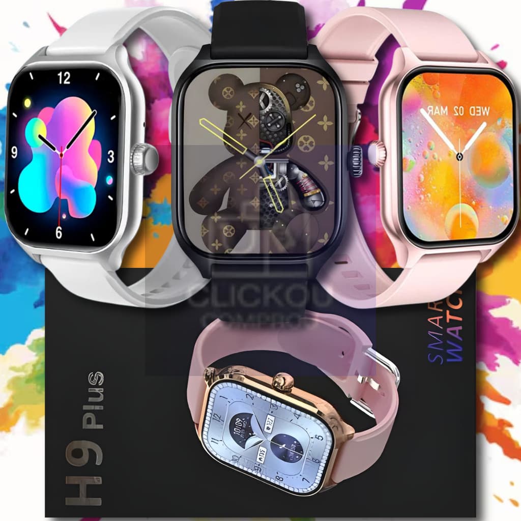 Smartwatch Laxasfit H9 Plus 49mm Relógio Esportivo BT c/Chamadas Saúde Notificações Alta Performance