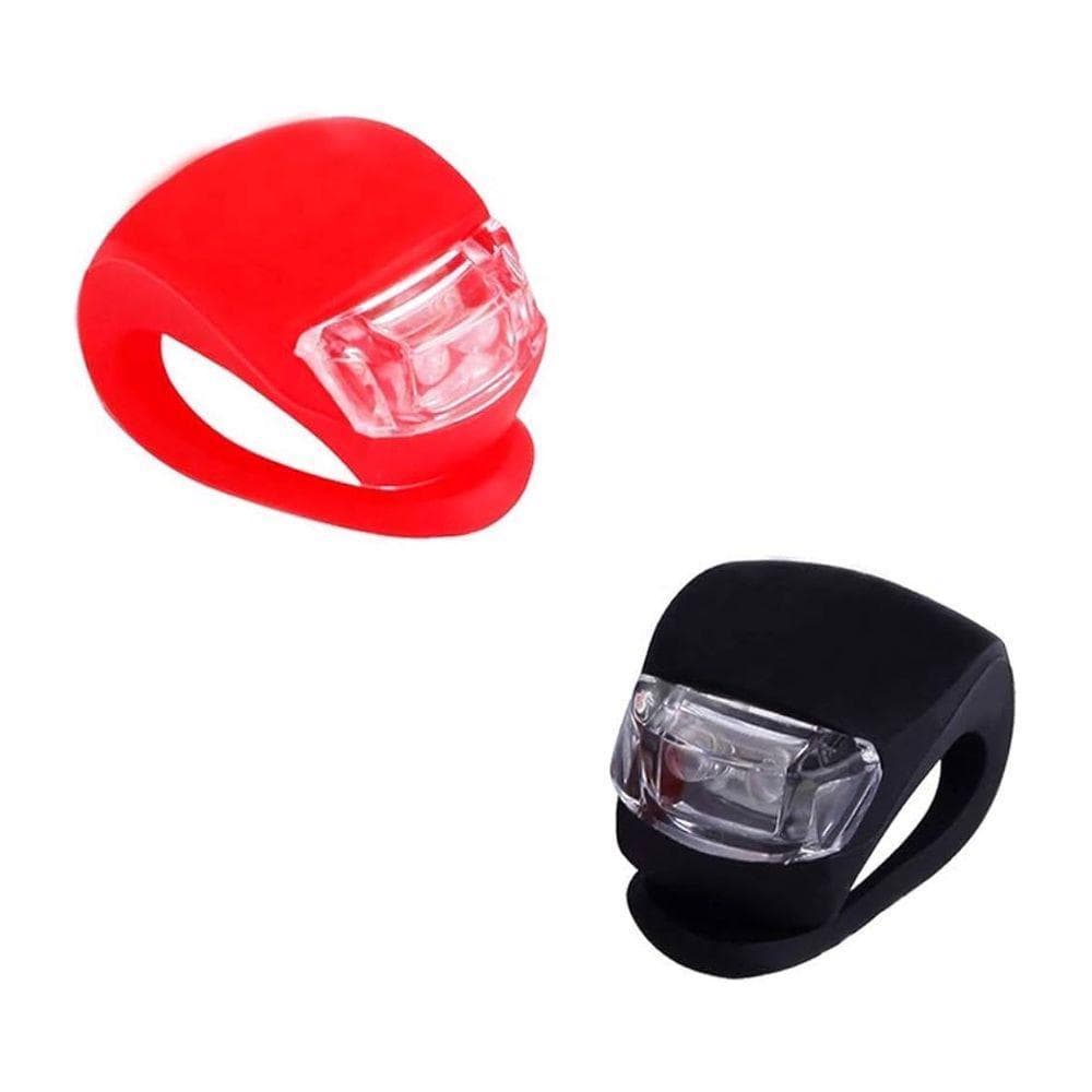 Kit 2 Lanternas Segurança Bike Dianteira/Traseira 2 LEDs
