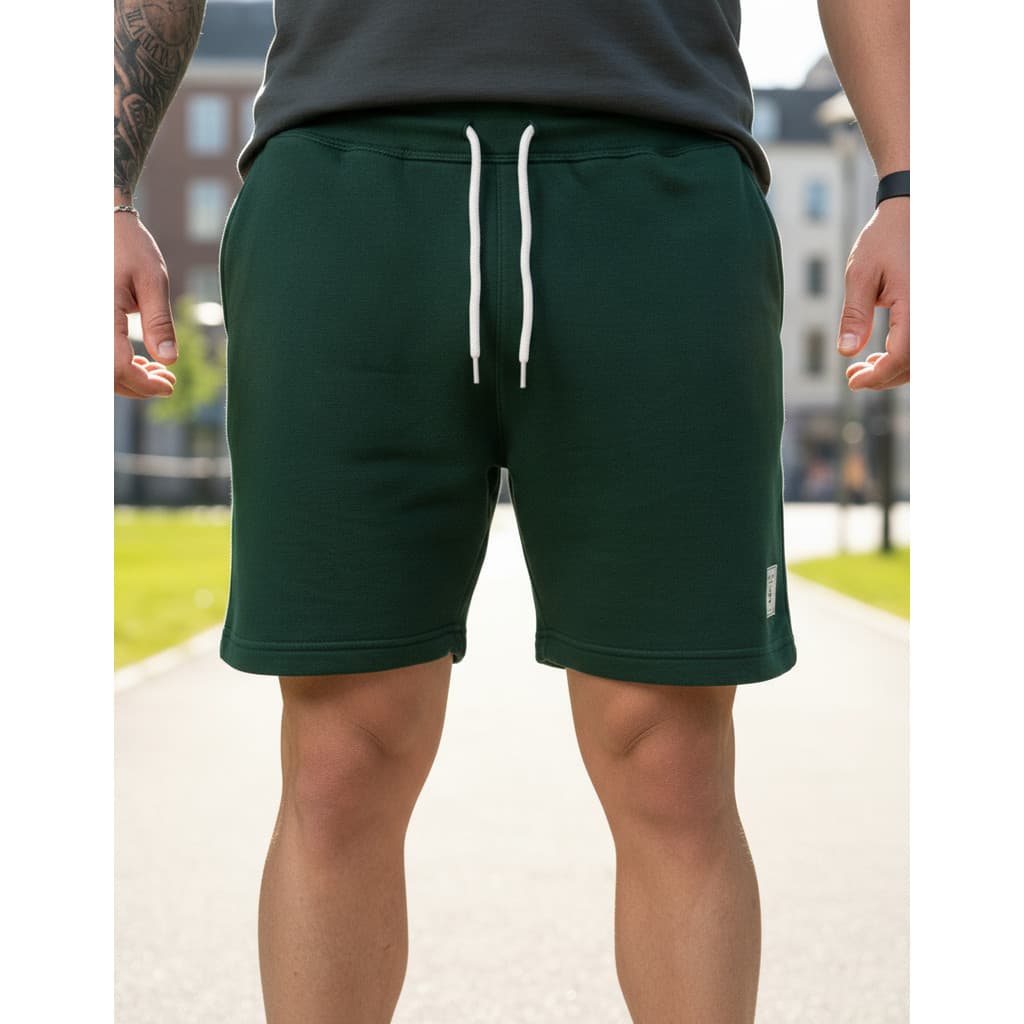 Bermuda Moletom Oversized Algod茫o Premium Academia Treino