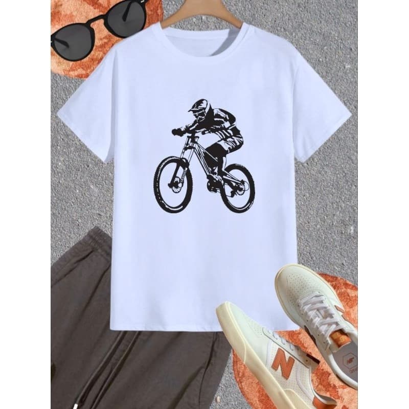 Camiseta Camisa Premium Camiseta Unissex estampa Bicicleta Ciclistas malha premium Blusa Algodão Envio Imediato