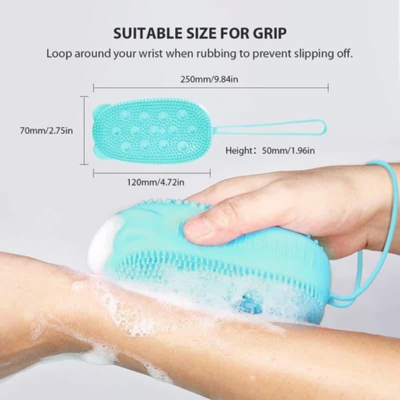 Silicone Exfoliante Bucha Porta Sabonete - Esponja de Banho Prática e Eficiente para Pele Saudável