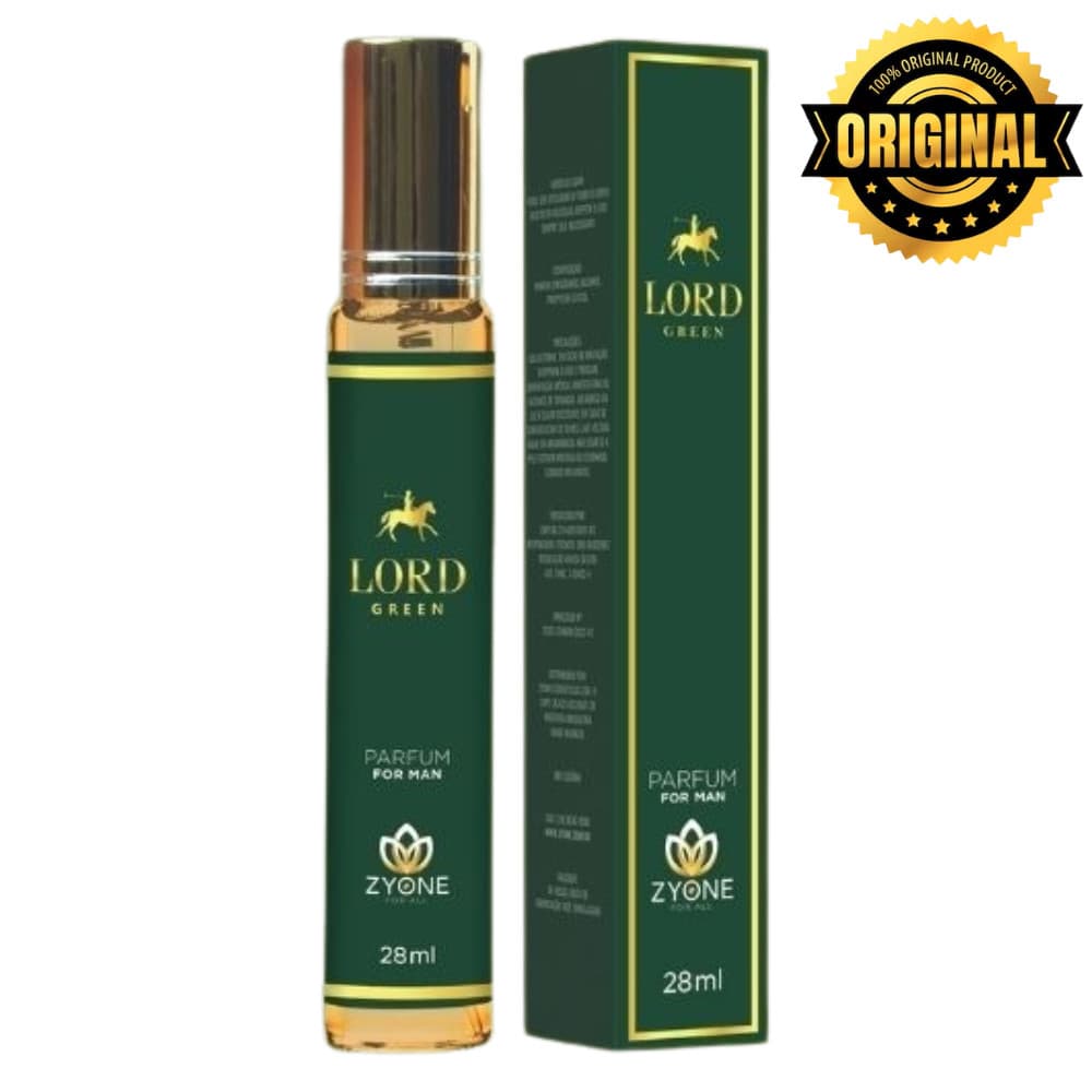 Lord Green Zyone Cosméticos Masculino Parfum 28ml Alta Fixação Essência Premium