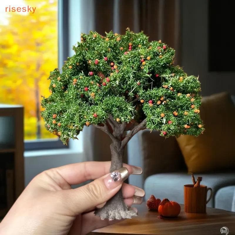 [risesky] 1 Peça DIY Árvores Frutíferas Decoração De Paisagem Em Miniatura Modelo De Construção De Mesa De Areia Realist