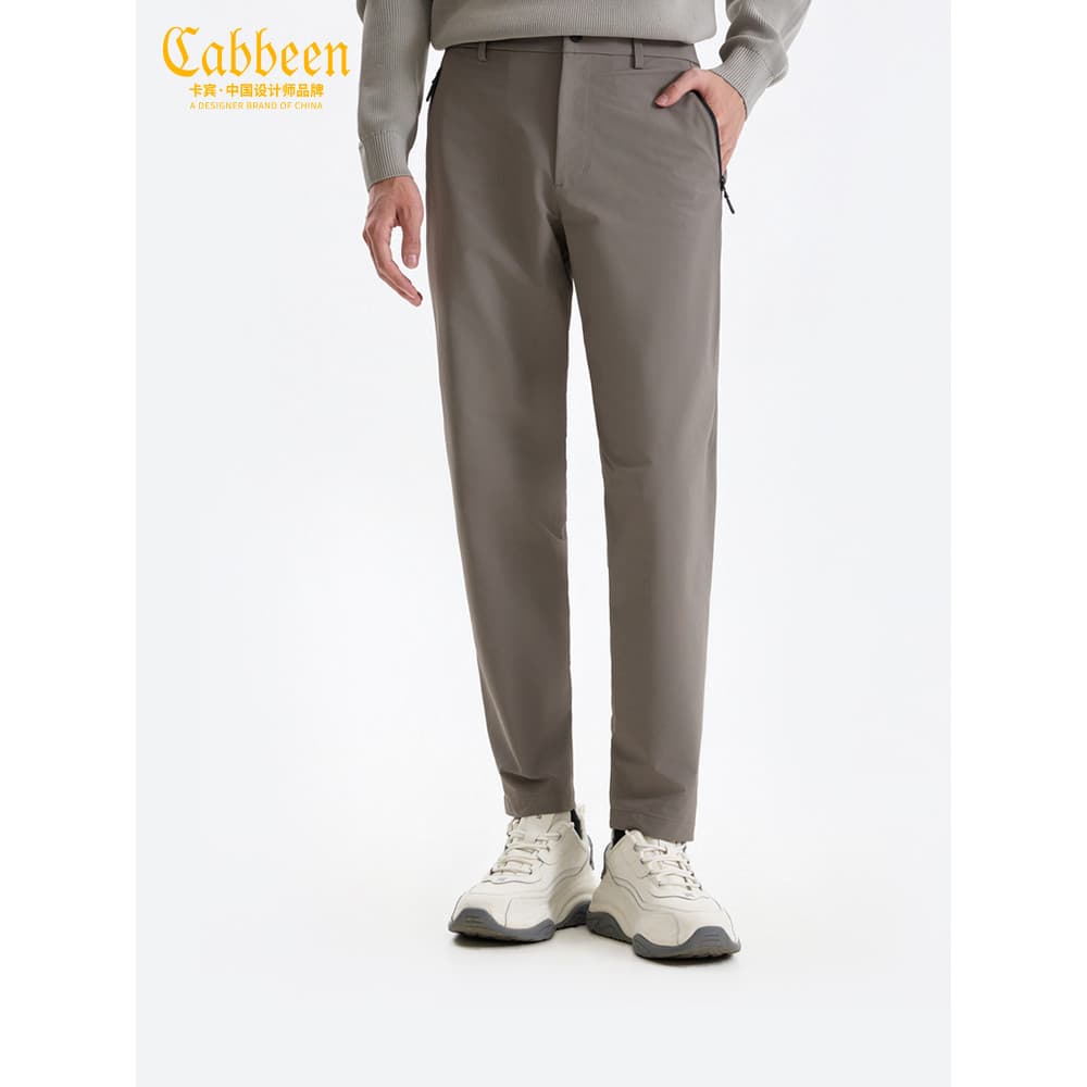 Mall mesmo estilo Carbin masculino ajuste perna estreita calças casuais verão All-Match moda calças na moda