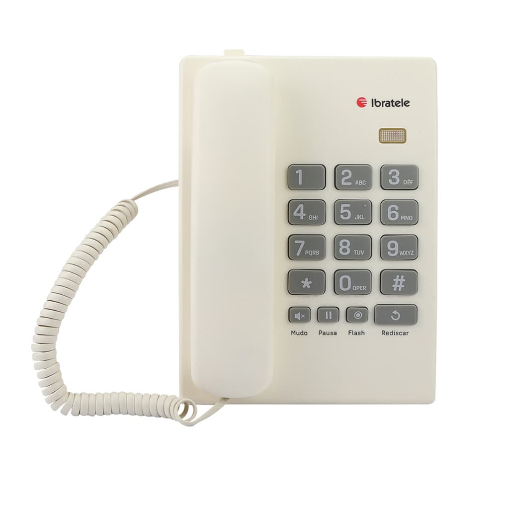 Telefone De Mesa Fixo Branco Para Escritório Ibratele Direto