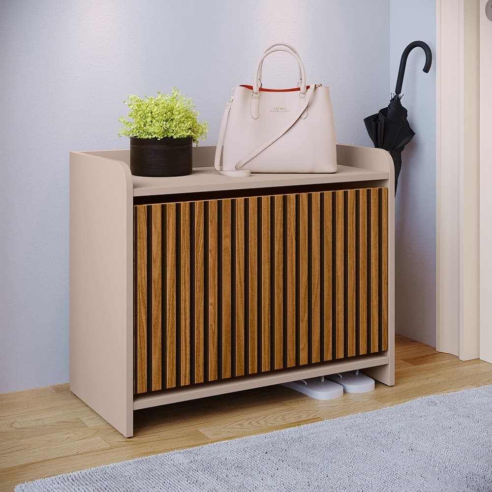 Sapateira Arezzo 1 Gaveta Com Prateleira 6 Pares de Sapato Porta Basculante Quarto