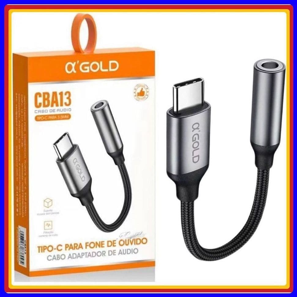 Cabo Adaptador Tipo C Usb-c Para Fone Ouvido P2 P3 3.5mm compativel com Samsung Xiaomi