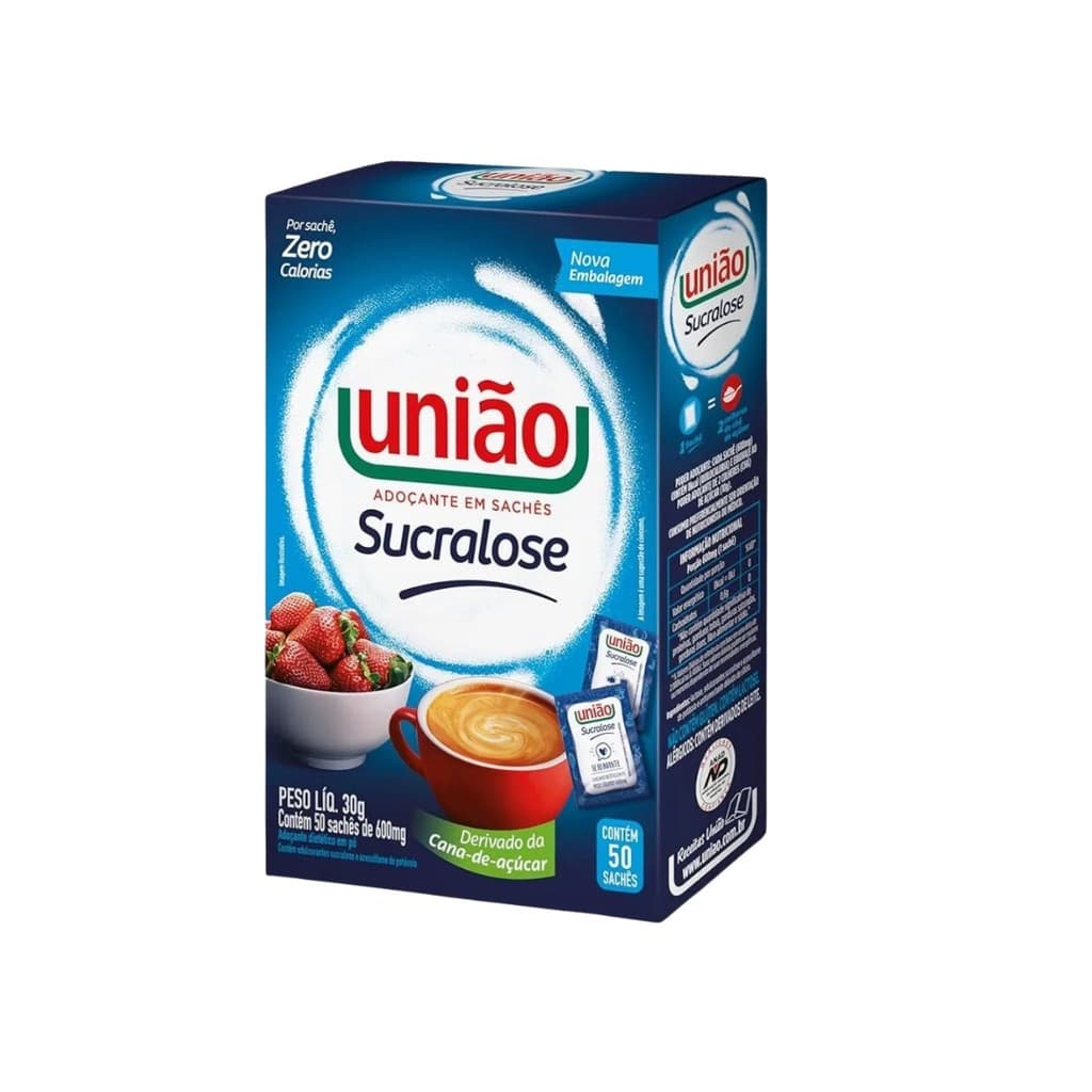 Adoçante Pó União Sucralose 30g 50 Sachês