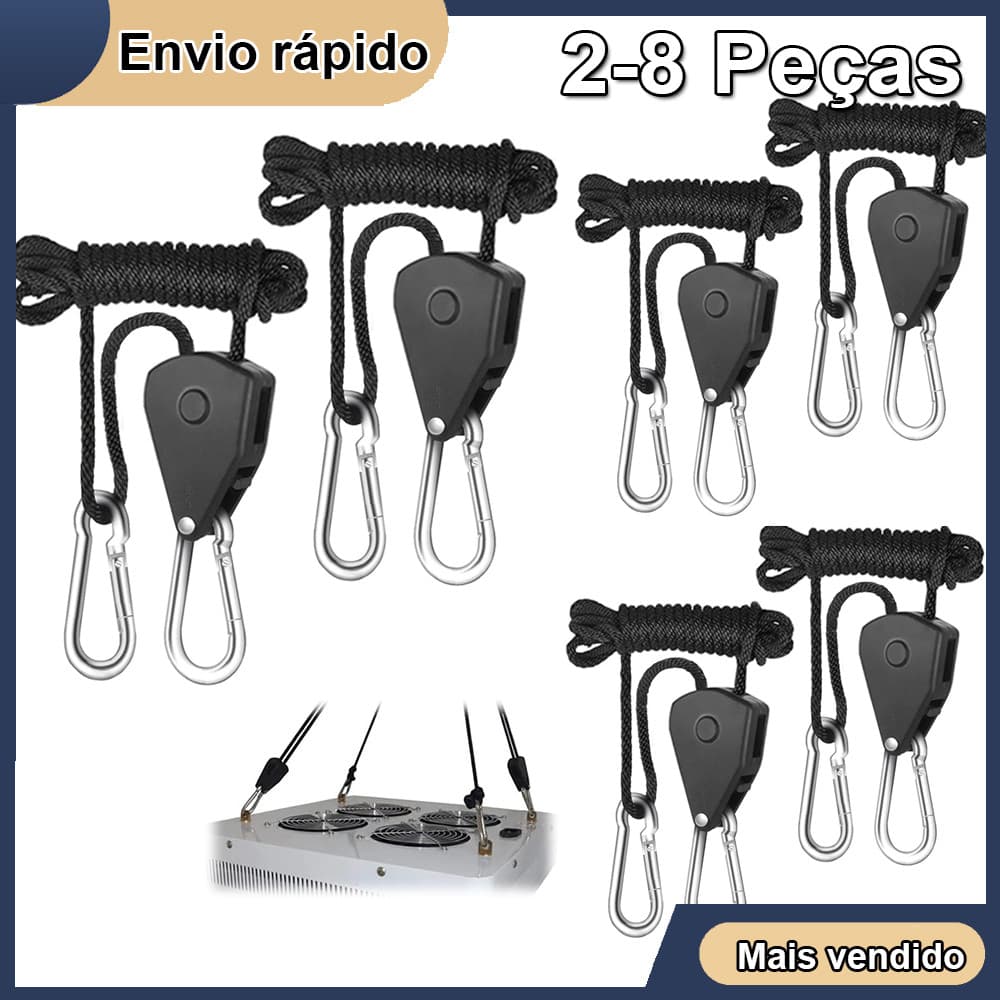 2/4/6/8 Peças Cabos de barraca para uso externo Guy Lines Corda de acampamento leve com polia Guylines bolsa tensora