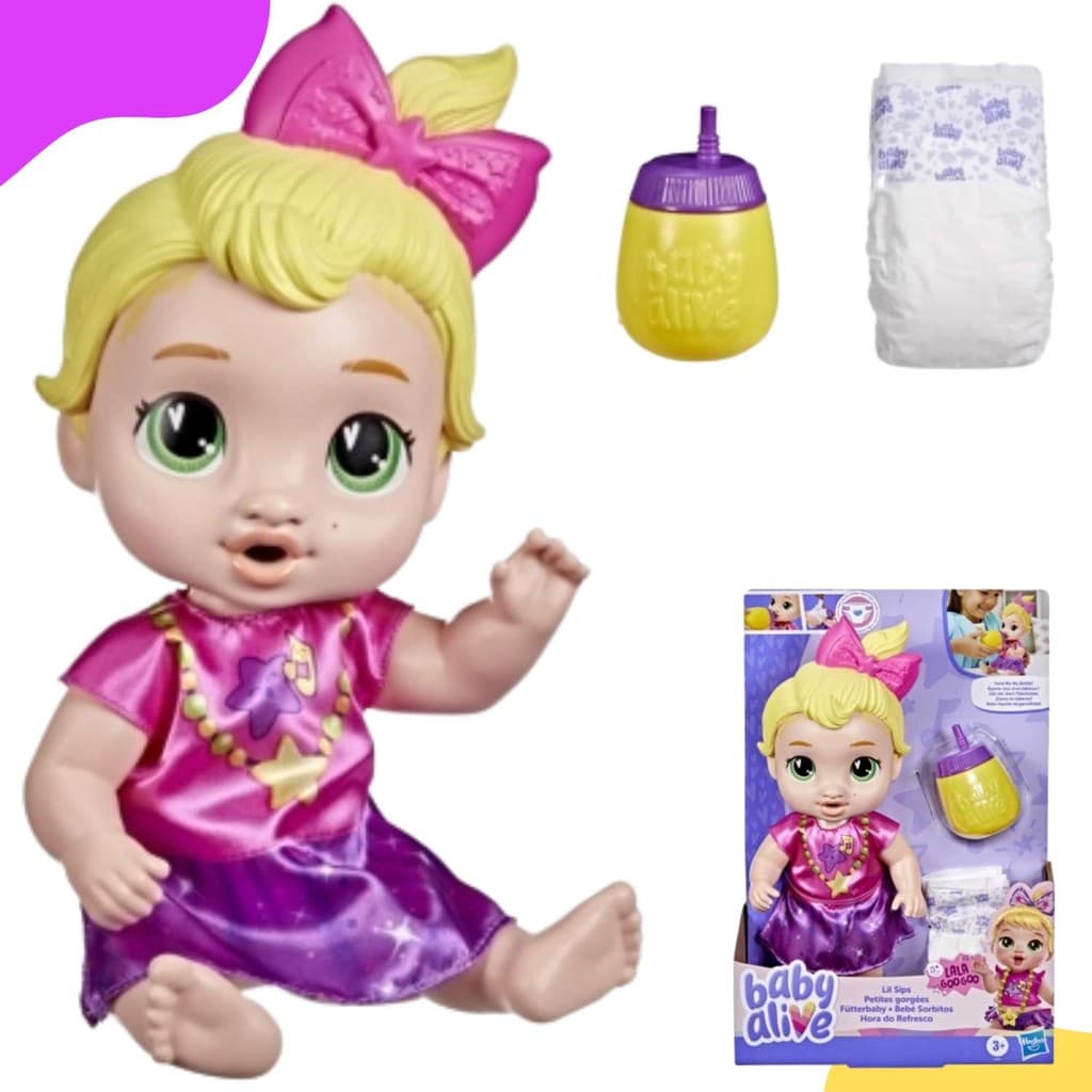 Boneca Baby Alive Pequenos Goles Lala Goo Goo G1447 Hasbro