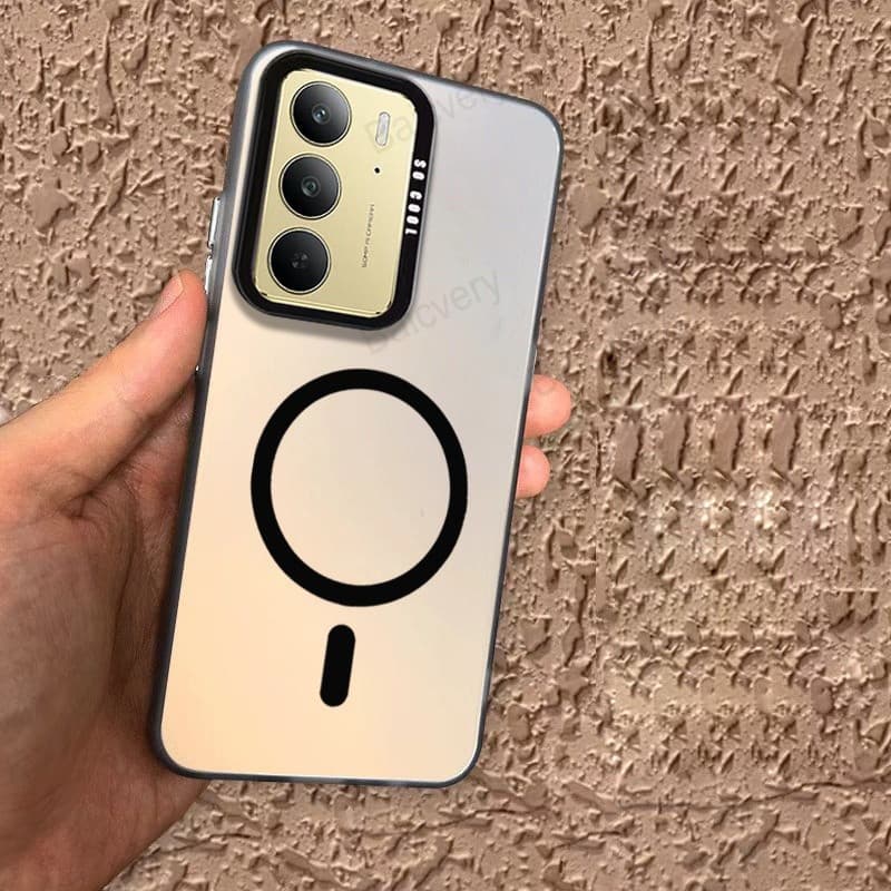 Invólucro Para Realme C75 4G C75X C71 C73 14X 5G Colorido Fosco Capa Com Adesivo Magnético