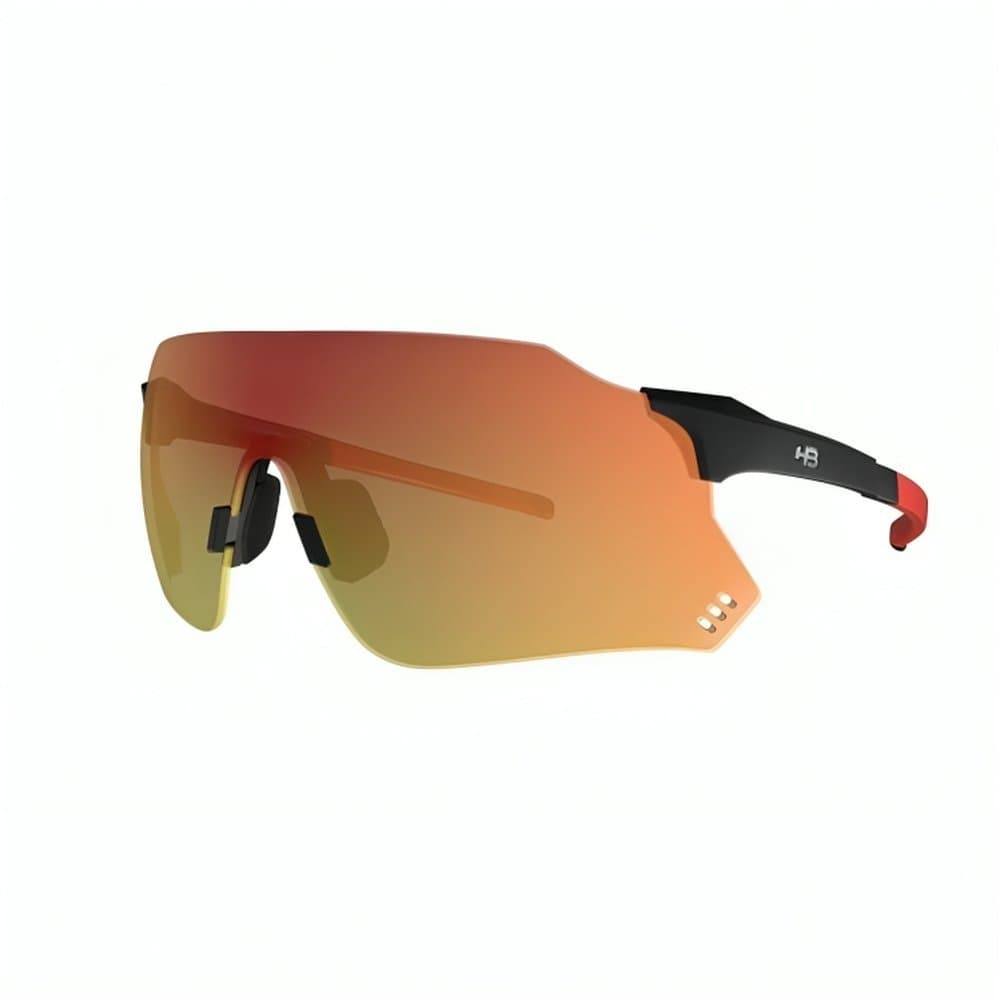 Óculos Ciclismo HB Quad X 2.0 - Matte Black/ Red Chrome