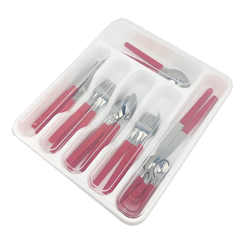 Porta Talheres Com Tampa Plástico Nitron Extra Grande 144.006.003 Cor Branco