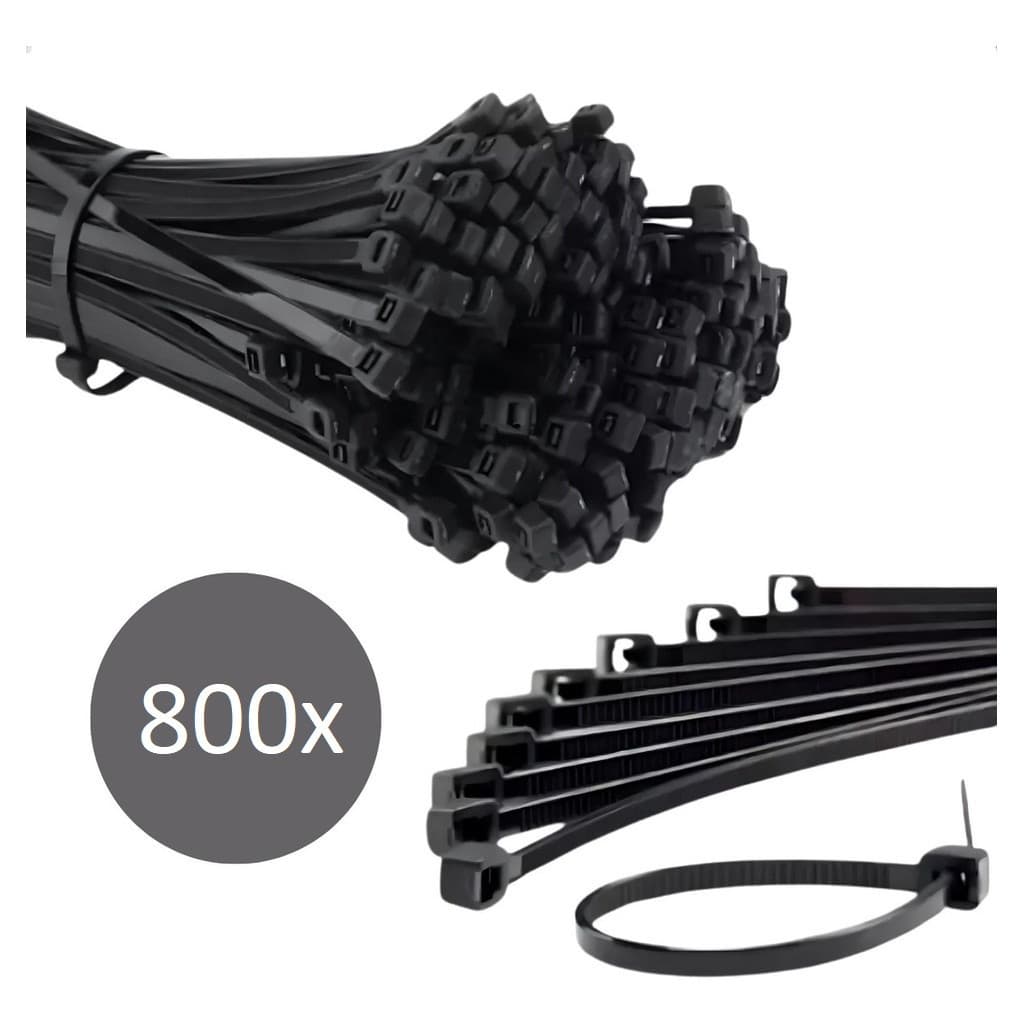 800 Abraçadeiras Nylon 10cm  - Preta Nova - Super Promoção
