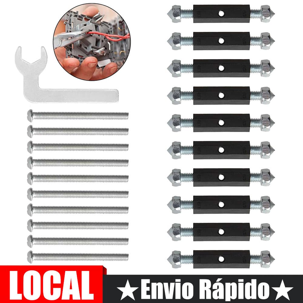 Conjunto de 10 peças para reparação de caixas de interruptores e tomadas modelo 118