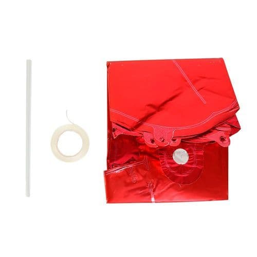 Kit Balão Metalizado Vermelho 37 Cm Decoração Festiva Natal Aniversário Festa