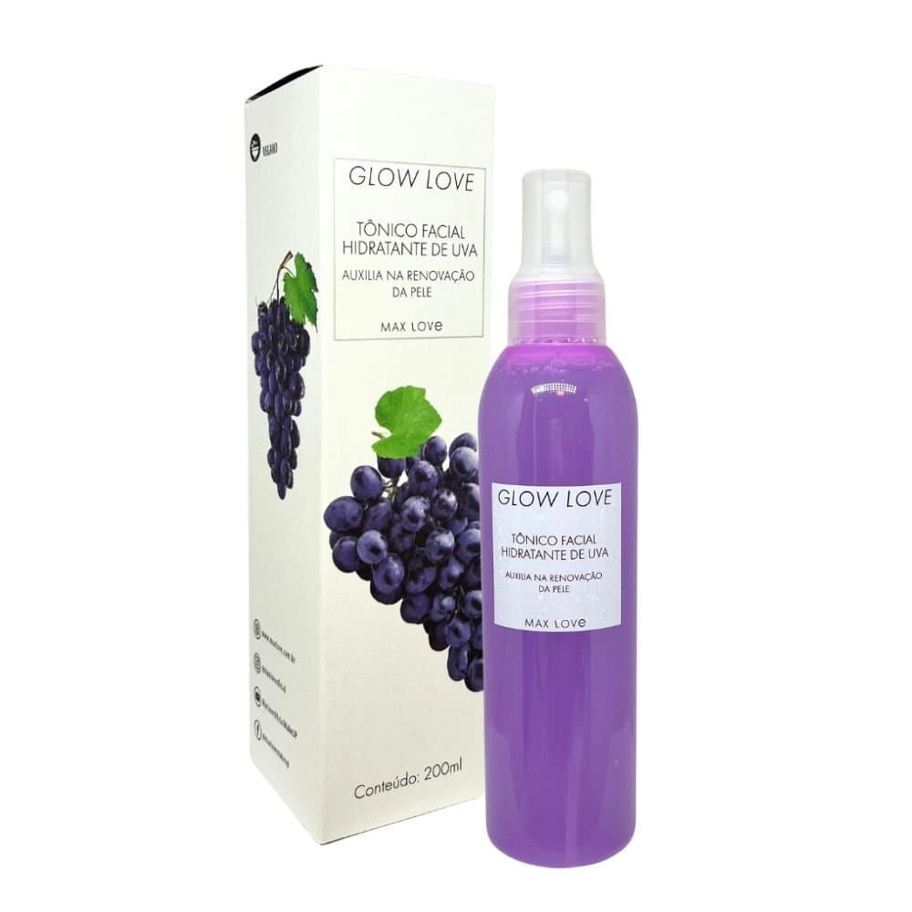 Tônico Facial Vegano Glow Love Hidratante de Uva Max Love