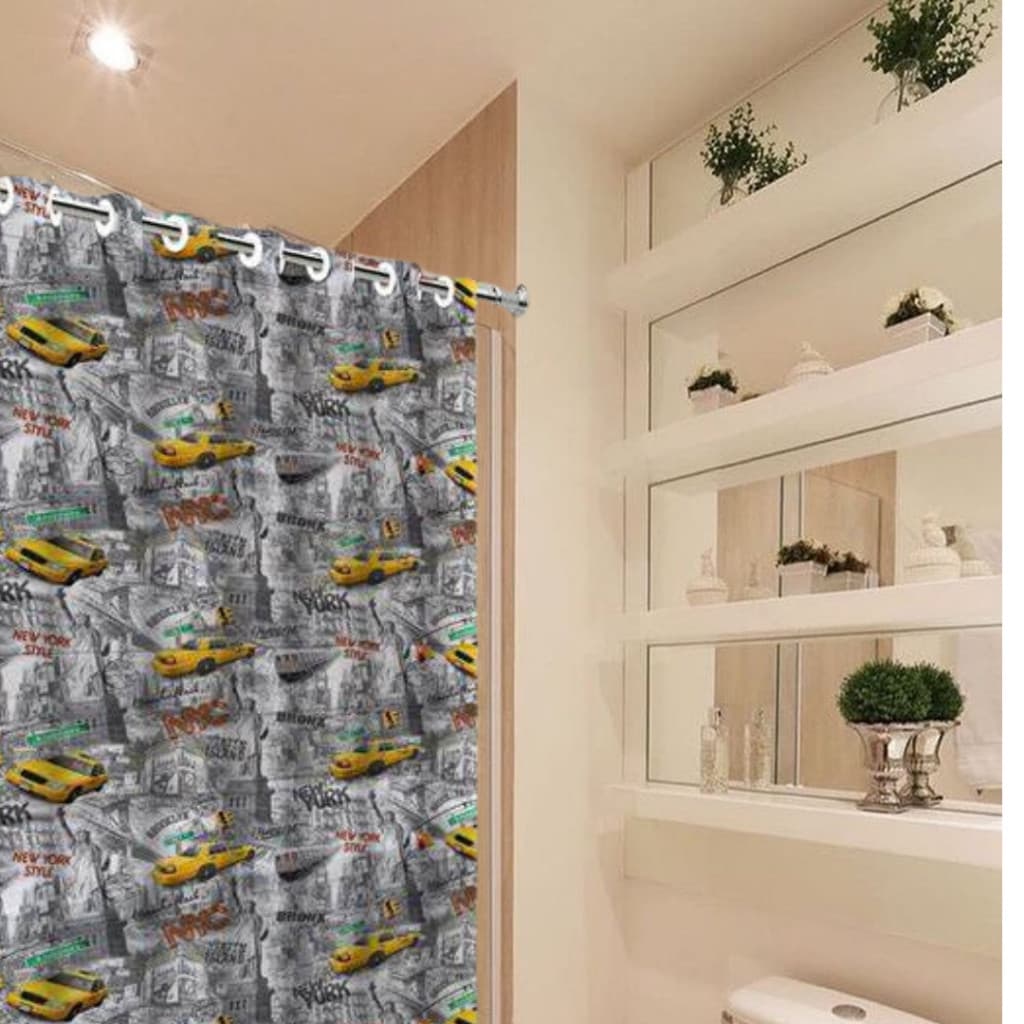 Cortina Box Ganchos Cortina Decoração Banho Pendura Casa Divisória Banheiro Não Molha