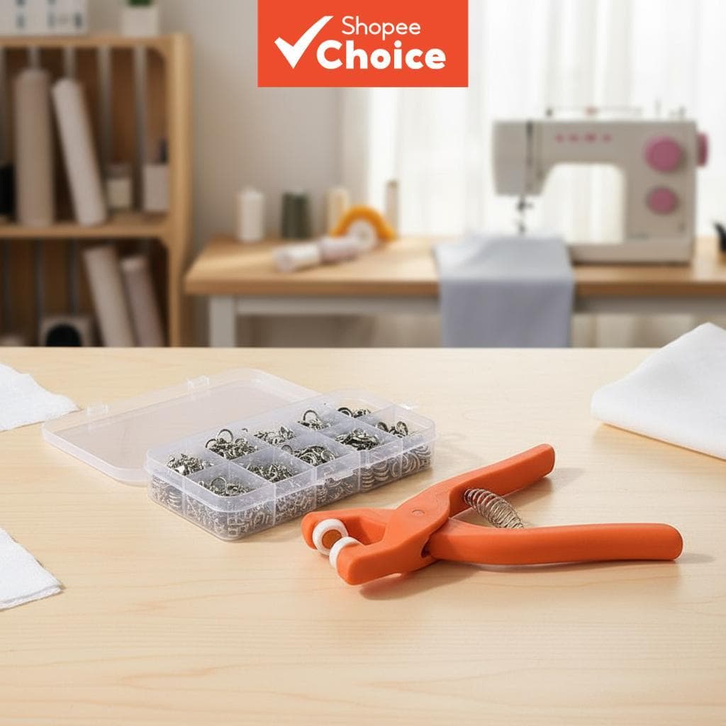 Kit de Botões de Pressão Incluindo Alicates de Pressão Manual 50pcs Botões de Pressão Pressões Metálicas para Costura