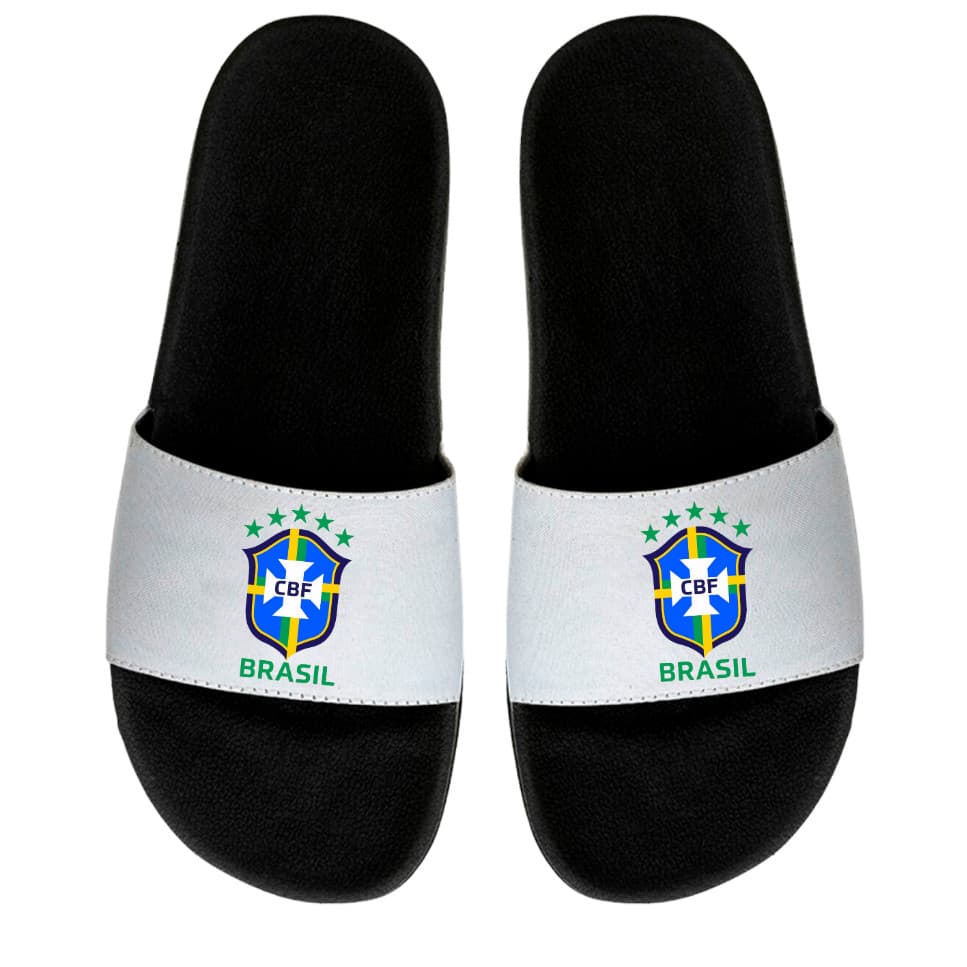 Chinelo Slide Brasil Futebol Seleção Brasileira Personalizado Unissex