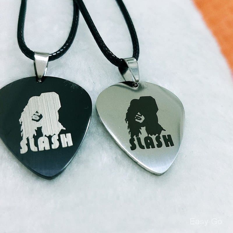 Guitar Pick Pingente ~ 1pcs Colar De Corda Aço Inoxidável