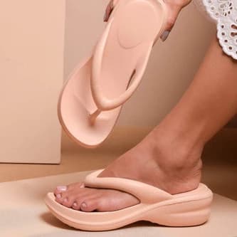 Chinelo Feminino ortopédico Anabela Super Leve e Confortável Antiderrapante Esporão