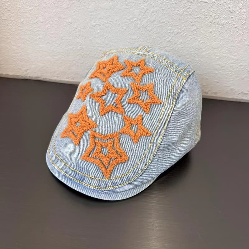 Boné de ganga, viseiras de tecido macio, boina estilo cowboy lavada, boné de jornaleiro de nova moda, chapéu casual para