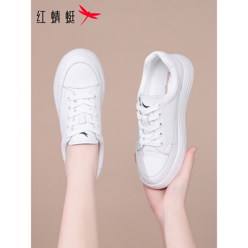 Libélula vermelha sapatos femininos primavera novo estilo sapatos brancos planos tênis casuais femininos All-Match sapat