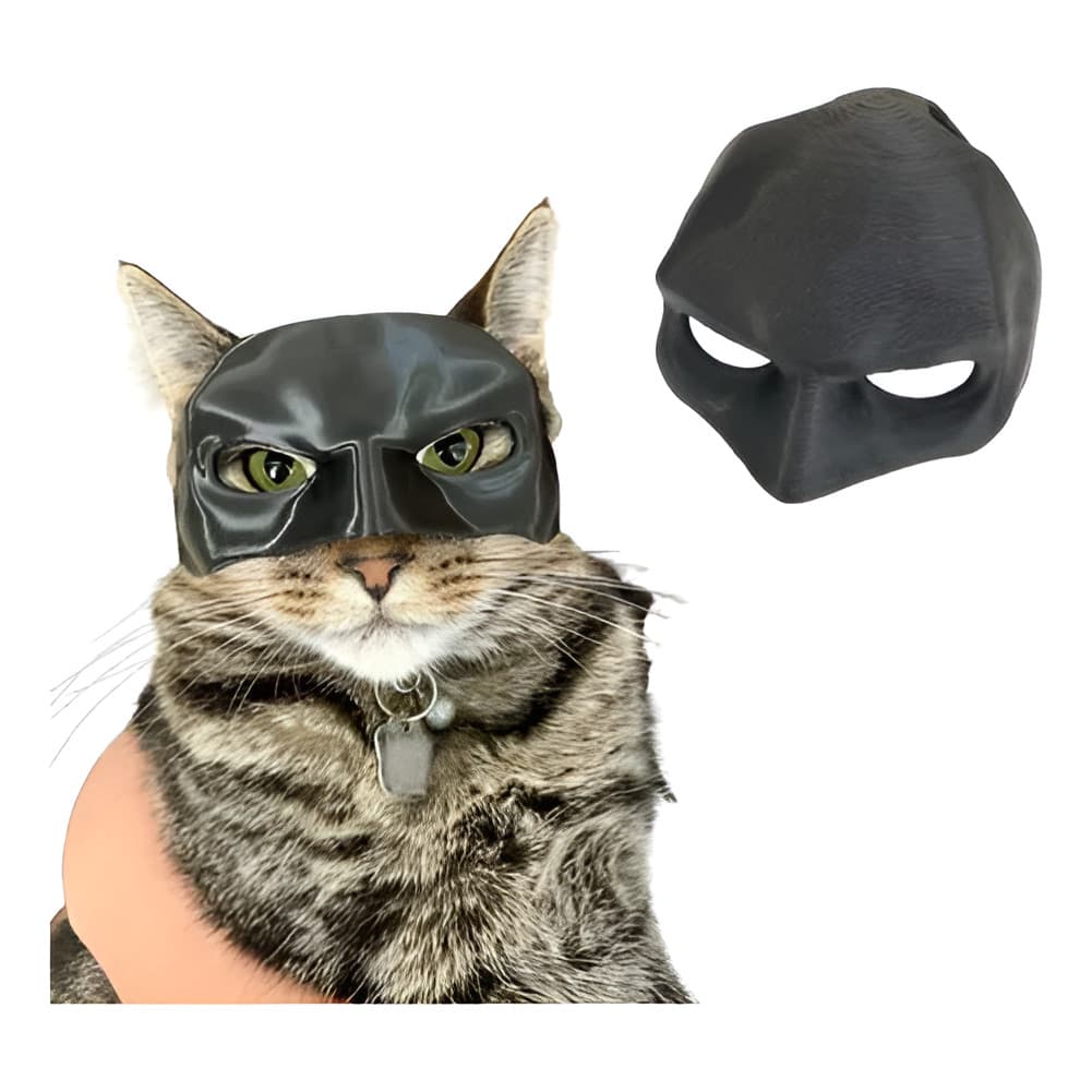 Máscara Para Gato Batman Cosplay Morcego Fantasia Para Gatos Super Heroi