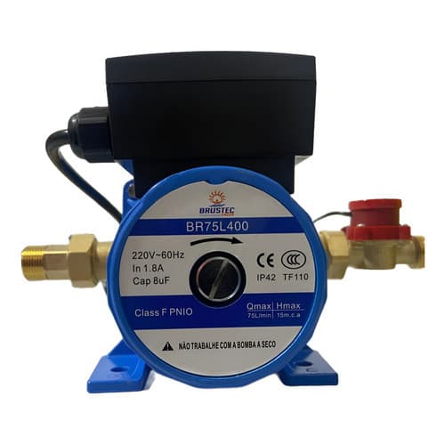 Bomba De Água Pressurizadora De Água Br75l400 Aumenta Pressão Residencial Comercio 220v 400w