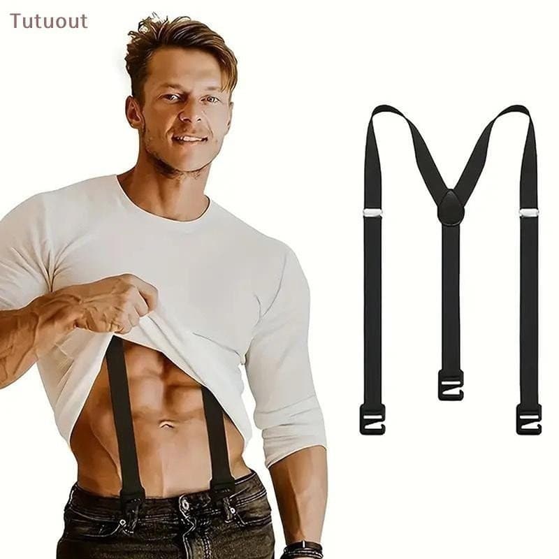 TUTU Suspensórios Masculinos Novo Criativo 3 Ganchos Calças Masculinas Casuais Moda Ajustável Elásticas BR