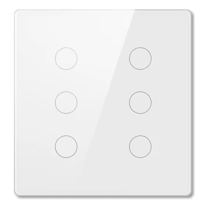 Interruptor Inteligente 6 Ponto Touch Screen Wifi Voz App