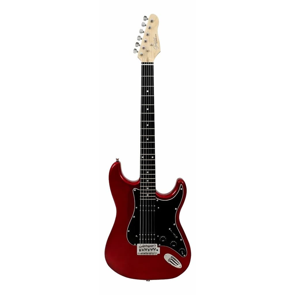 Guitarra Elétrica Giannini G-102 Metallic Red com Escudo Preto (MR/BK)