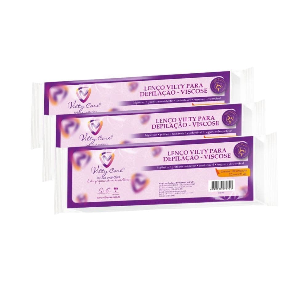 Papel para Depilacao Vilty Care c/300 Viscose