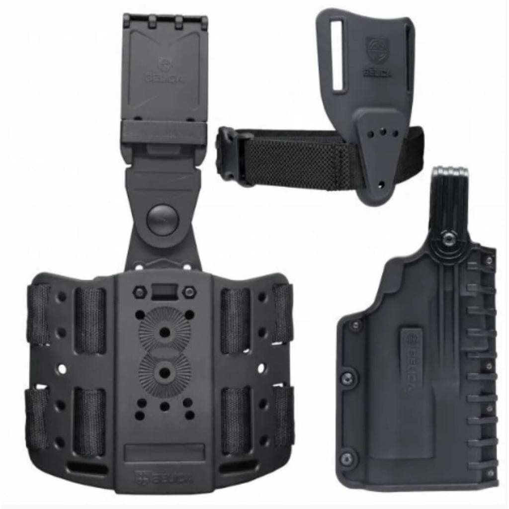 Combo completo Coldre BLACK OPS II-SP Bélica Tático Plataforma Perna PMESP Lanterna Dedicada